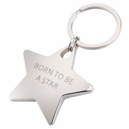 Dazzling Star Metal Keychain - Imprint Now
