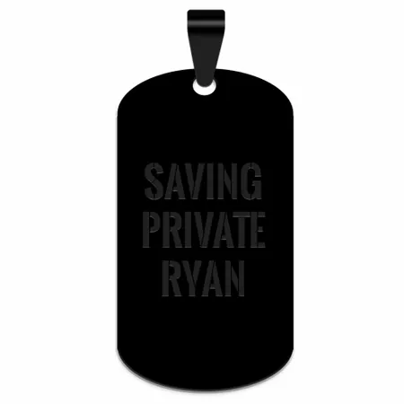Sleek Military Dog Tag Metal Keychain - Imprint Now