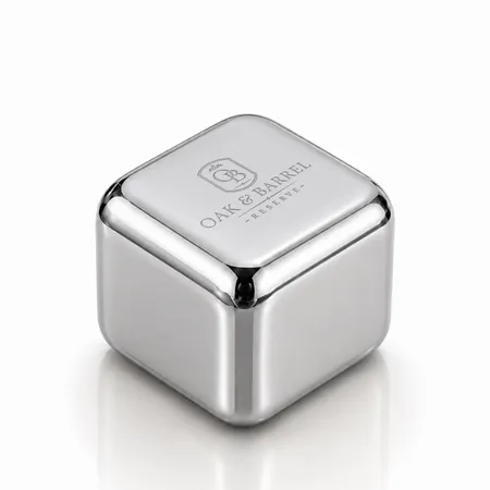 Silver Stainless Steel Ice Cubes - Imprint Now