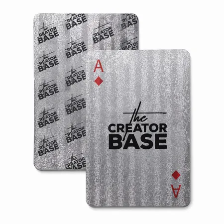 Brushed Silver Finish Playing Cards - Imprint Now