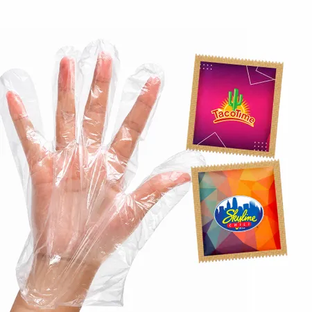 PE Disposable Glove Packs - Kraft Packaging - Imprint Now