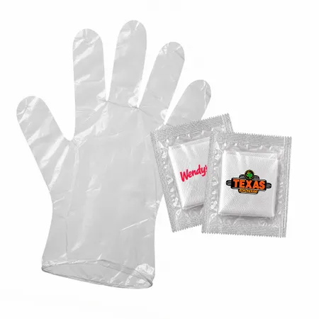 PE Disposable Glove Packs - Transparent Packaging - Imprint Now