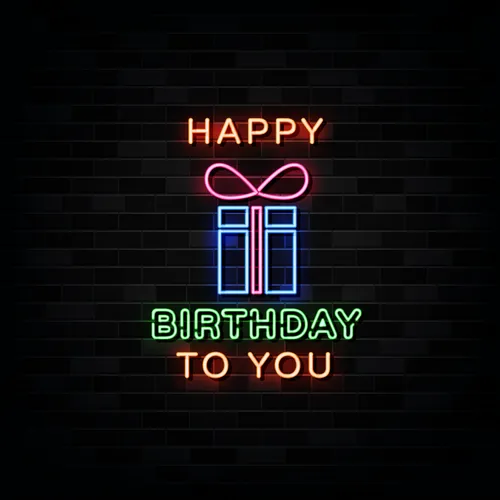 Happy Birthday To You with Gift Neon Sign - Imprint Now