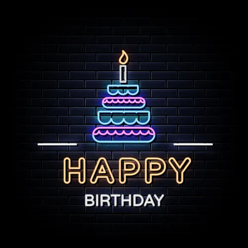 Cutie Cakie Happy Birthday Neon Sign - Imprint Now