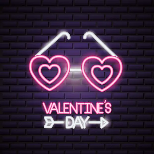 Valentines Day With Heart Sunglasses - Imprint Now
