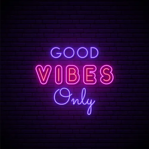 Pink & Purple Good Vibes Only Neon Sign - Imprint Now