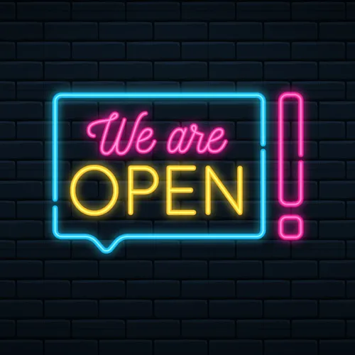 We Are Open Neon Sign - Imprint Now