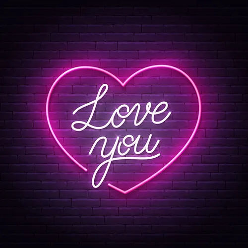 Pink Love You Neon Sign - Imprint Now