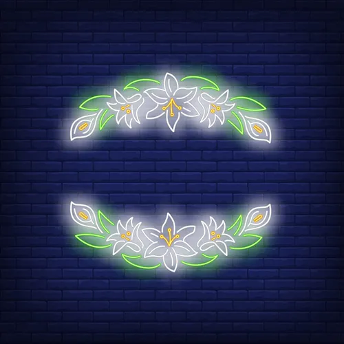 White Flower Neon Sign - Imprint Now