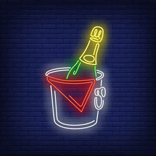 Wine in Ice Bucket Neon Sign - Imprint Now
