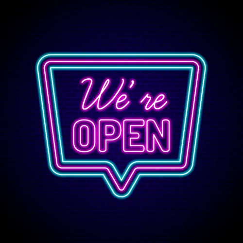 We're Open Neon Sign - Imprint Now
