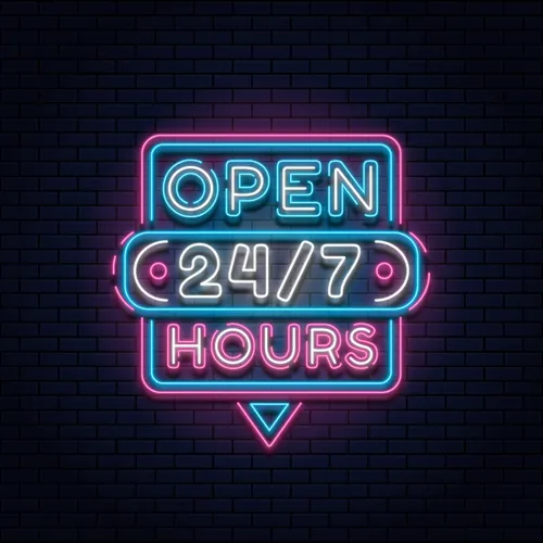 24/7 Open Hours Neon Sign - Imprint Now