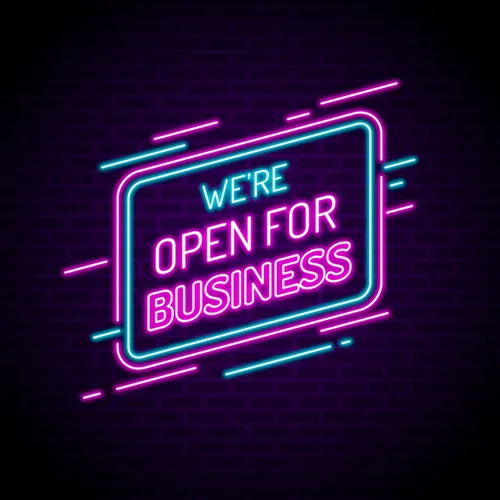 Open For Business Neon Sign - Imprint Now