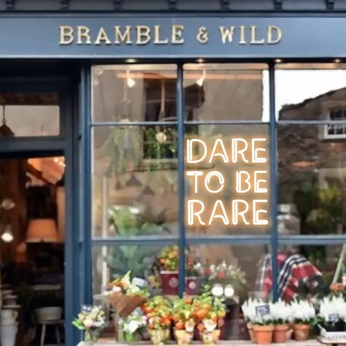 Dare To Be Rare Bright Neon Sign - Imprint Now