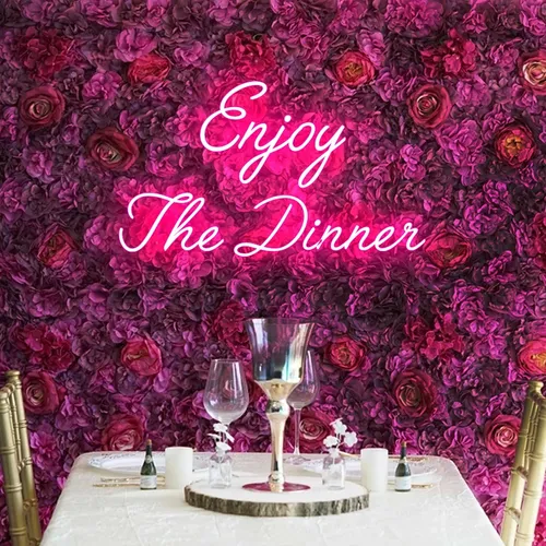 Enjoy The Dinner Neon Sign - Imprint Now