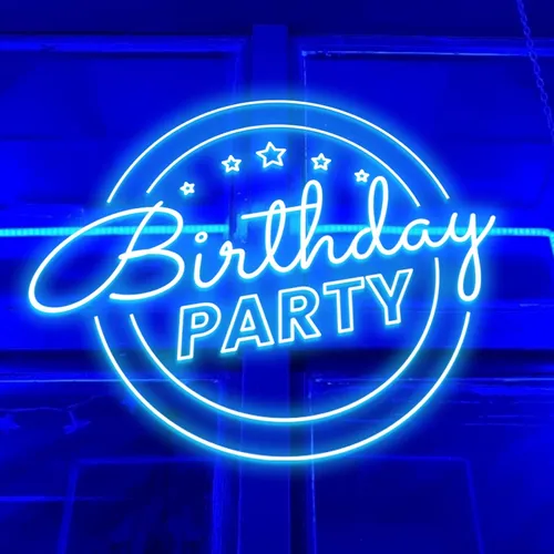 Birthday Party Blue Neon Sign - Imprint Now