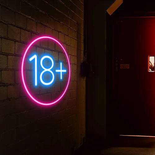 Eighteen Plus Neon Sign - Imprint Now