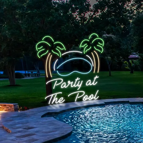 Party At The Pool Neon Sign - Imprint Now