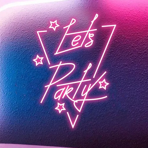 Let’s Party in Triangle Neon Sign - Imprint Now