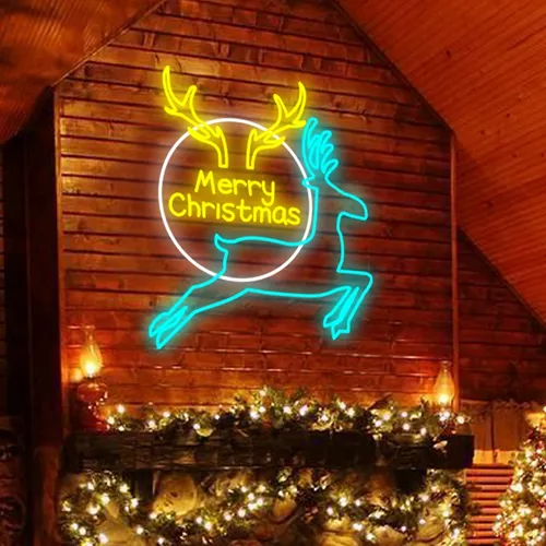 Merry Christmas Deer Neon Sign - Imprint Now