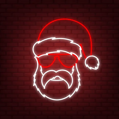 Hipster Santa Neon Sign - Imprint Now