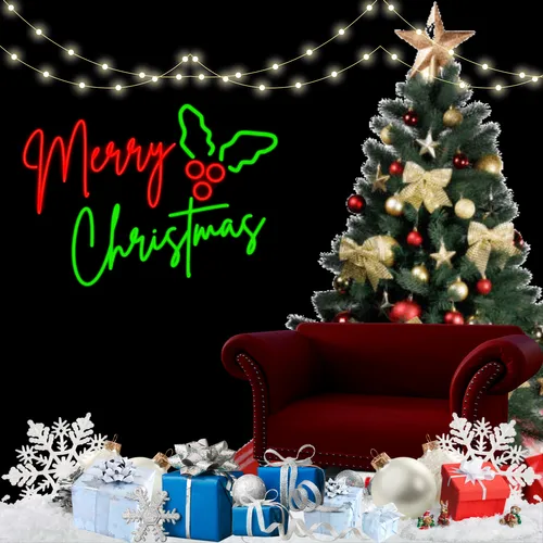 Sparkly Yuletide Neon Sign - Imprint Now