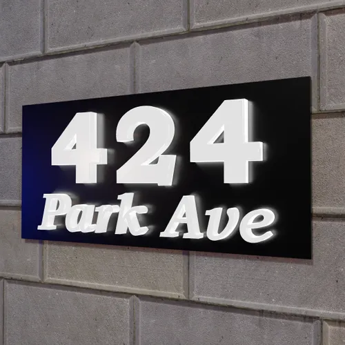 Push-Thru Lightbox House Number - Imprint Now