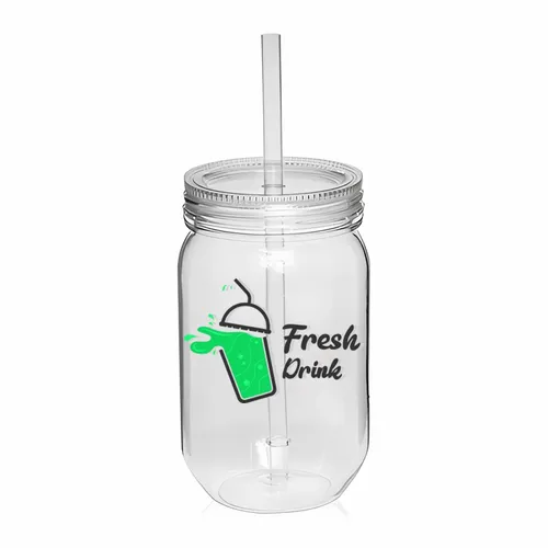 Drink Easy Mason Jars with Straw
