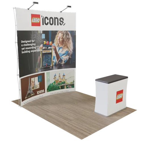 Custom Curved Pop Up Trade Show Display Stand 8' x 8' - Imprint Now