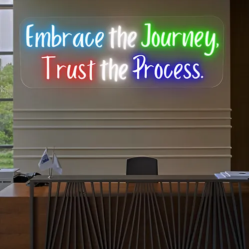 Embrace The Journey Neon Sign - Imprint Now
