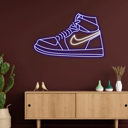 Sneaker Blue White Neon Sign - Imprint Now