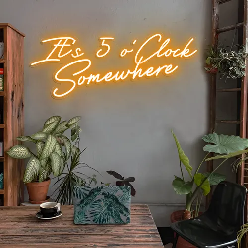 It's 5 o'Clock Somewhere LED Neon Sign - Imprint Now