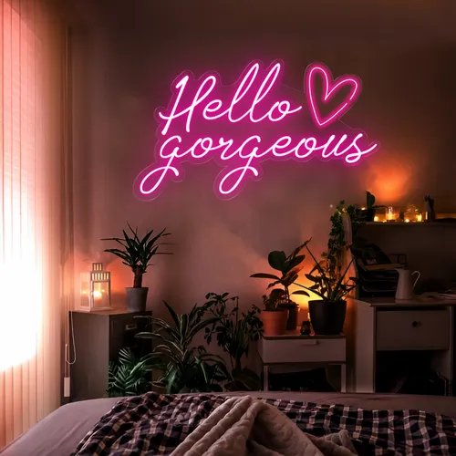 Hello Gorgeous LED Neon Sign - Imprint Now