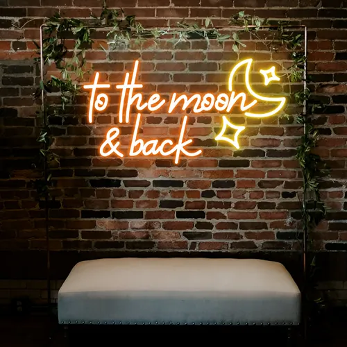 To the Moon and Back Neon Sign - Imprint Now