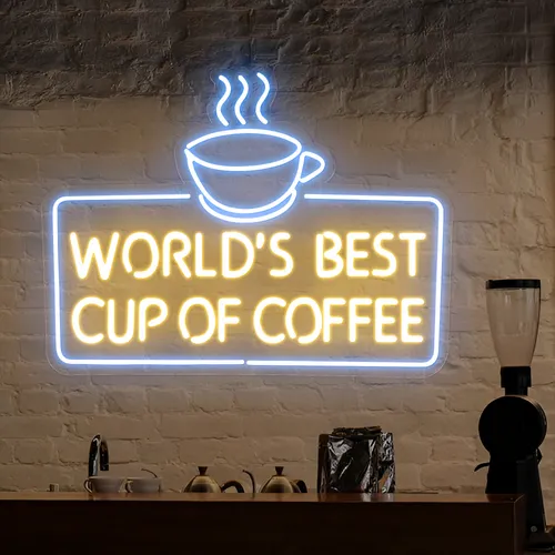 World's Best Cup of Coffee Neon Sign - Imprint Now