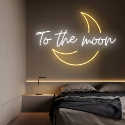 To The Moon Neon Sign - Imprint Now