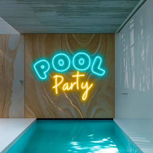 Pool Party Large Neon Sign - Imprint Now