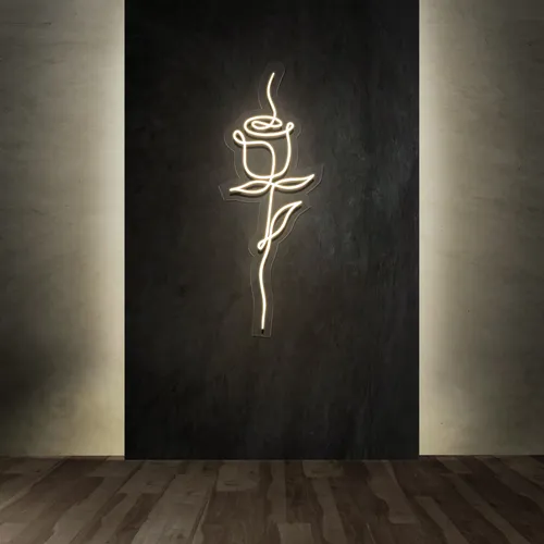 Calmly Scribble Rose Neon Sign - Imprint Now