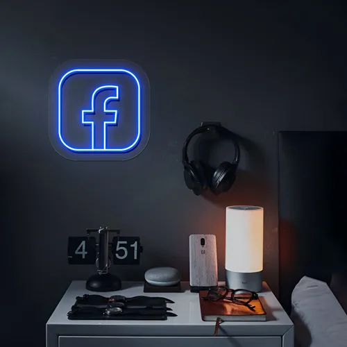 Facebook Logo Neon Sign - Imprint Now