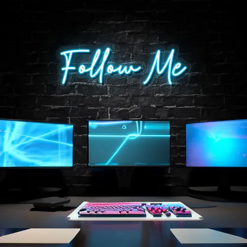 Follow Me Neon Sign - Imprint Now