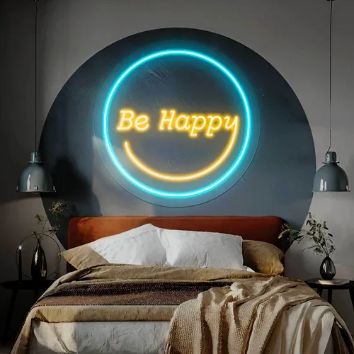 Be Happy Neon Sign - Imprint Now