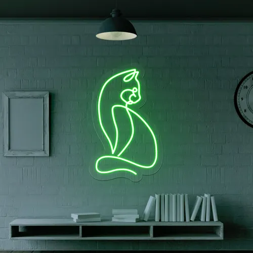 Scribble Cat Neon Sign - Imprint Now