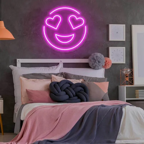 In Love Emoji Neon Sign - Imprint Now