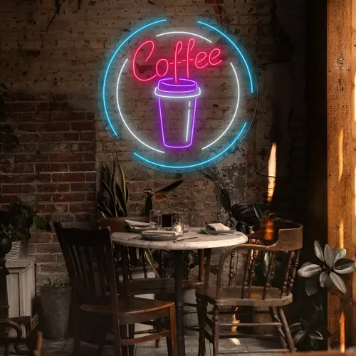 Custom Coffee Cup Neon Sign - Imprint Now