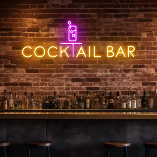 Bold Cocktail Bar Neon Sign - Imprint Now