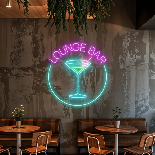 Martini Lounge Bar Neon Sign - Imprint Now