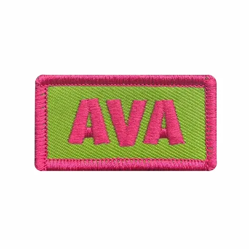Pink and Green Ava Name Patch - Imprint Now