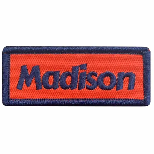 Navy and Orange Madison Name Patch - Imprint Now