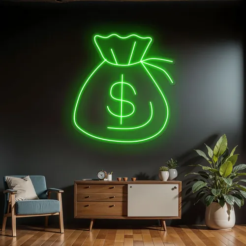 Neon Money Sign - Imprint Now