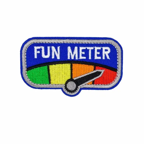 Blue and Grey Fun Meter Patch - Imprint Now